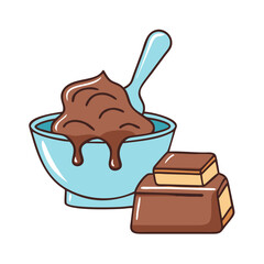 chocolate fudge sauce vector icon, chocolate fudge sauce vector illustration - simple illustration of chocolate fudge sauce, perfect for logos, and chocolate fudge sauce - themed designs.