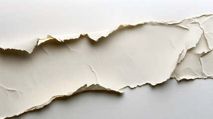 An isolated piece of torn paper.