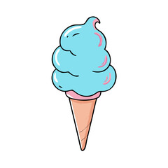 Colorful cartoon ice cream illustrations - Playful illustrations of ice cream in vibrant colors, 