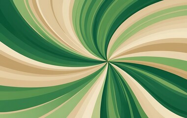 Abstract Swirling Green Beige Lines Background