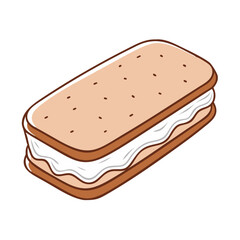 ice cream sandwich vector icon, ice cream sandwich vector illustration - simple illustration of ice cream sandwich, perfect for logos, and ice cream sandwich - themed designs.