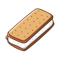 ice cream sandwich vector icon, ice cream sandwich vector illustration - simple illustration of ice cream sandwich, perfect for logos, and ice cream sandwich - themed designs.