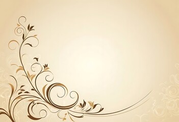 Obraz premium Elegant Floral Design Corner Ornament Background