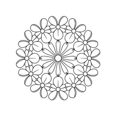 Mandala coloring page, bold line art, mandala black and white, mandala line art, love themed mandala line art, Pattern coloring page