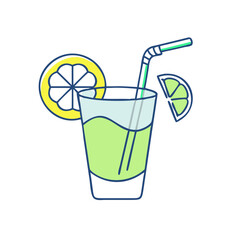 lemon lime twist vector icon, lemon lime twist vector illustration - simple illustration of lemon lime twist, perfect for logos, and lemon lime twist - themed designs.