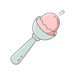 neapolitan scoop vector icon, neapolitan scoop vector illustration - simple illustration of neapolitan scoop, perfect for logos, and neapolitan scoop - themed designs.
