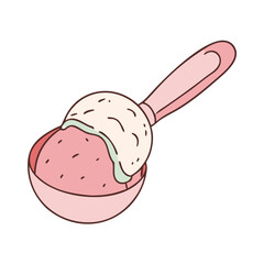 neapolitan scoop vector icon, neapolitan scoop vector illustration - simple illustration of neapolitan scoop, perfect for logos, and neapolitan scoop - themed designs.