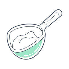scoop in a glass bowl vector icon, scoop in a glass bowl vector illustration - simple illustration of scoop in a glass bowl, perfect for logos, and scoop in a glass bowl - themed designs.