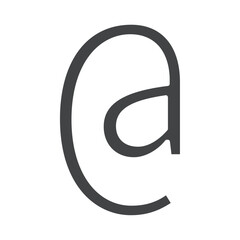 at rate icon Flat logo set collection