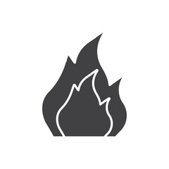 fire icon Flat logo set collection