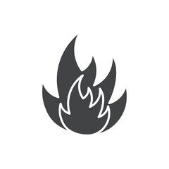 fire icon Flat logo set collection