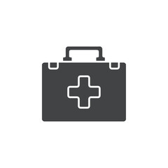 first aid kit icon Flat logo set collection