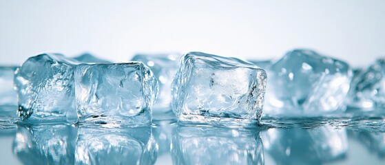 Close-up of ice cubes