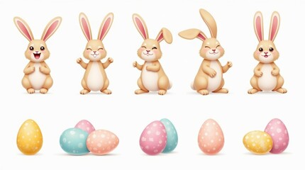 Obraz premium Easter, bunny, rabbit, carrot, basket, fruit, vector