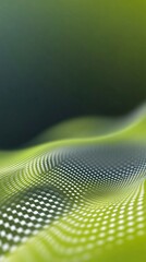 Abstract Green Grid Seamlessly Waves Under Soft Lighting. AI Generated
