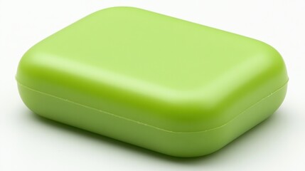 Green Plastic Storage Box with Smooth Surface and Rounded Edges