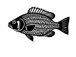 Fish silhouette vector style   