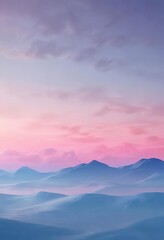 Obraz premium Soft pastel colors on light blue sky with wavy blue and pink gradient background, peaceful ambiance, gradient background