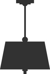 Chandelier lamp icon. Silhouette of interior and home decoration
