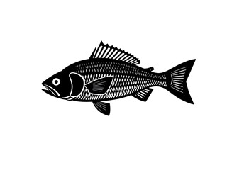 Fototapeta premium Fish silhouette vector style 