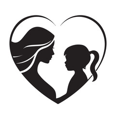 Mothers day vector silhouette