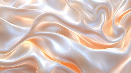 Obraz premium Elegant Draped Silk Fabric Showing Soft Waves