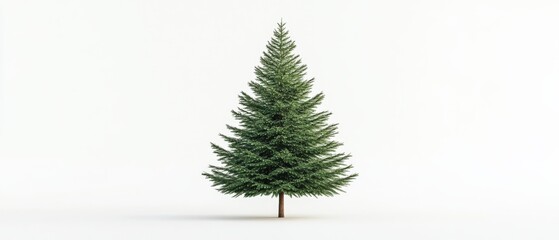 Obraz premium a christmas tree isolated on a white background