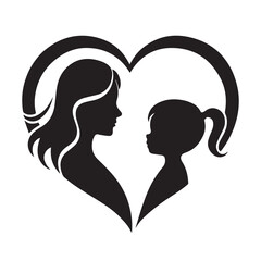 Mothers day vector silhouette