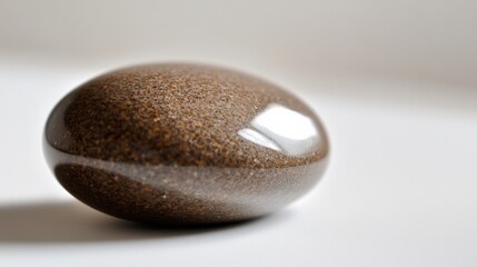 close up of brown smooth stone