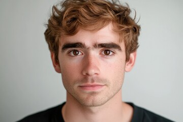 Obraz premium close up portrait of young man with brown hair