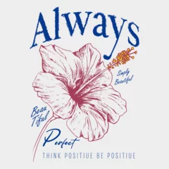 flower positive Vector illustration design for print, graphic, poster, sticker, fashion, t shirt, slogan tee. fashion style trend spring summer print optimist positive inspiration motivation