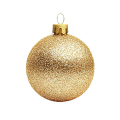 Sparkling Golden Christmas Ornament: A Festive Holiday Decoration