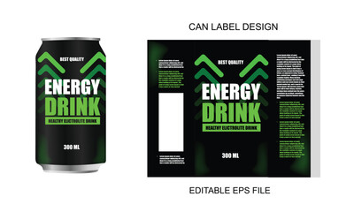 Energy Drink Can Label Design, Packaging Design , lemonade label design 
