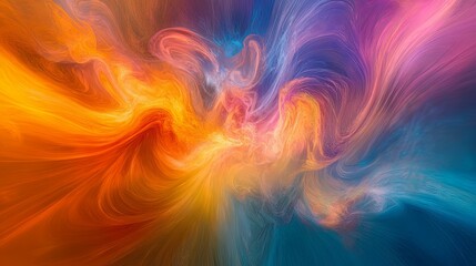 Abstract Whimsical Swirls: A Vivid, Energetic Canvas