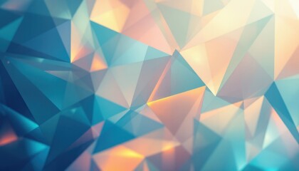 Obraz premium Abstract geometric pattern with blue and orange triangles