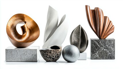 Abstract Sculptures: Elegant Modern Forms in Bronze, Stone, and Wood