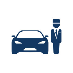 parking valet icon. Vector image isolated on white background