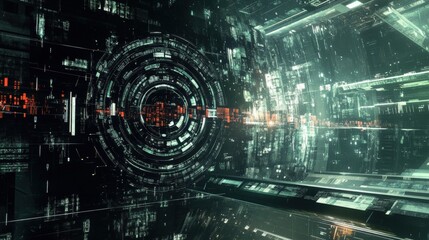 Obraz premium a futuristic and abstract technological scene