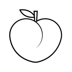 peach icon vector design illustrations