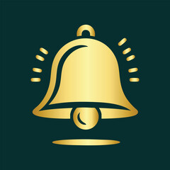 Christmas Bell Silhouette with Gold Accent

