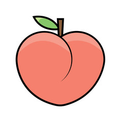 peach icon vector design illustrations