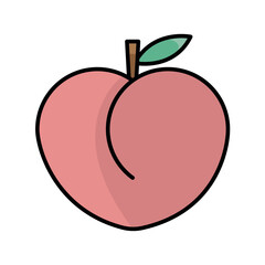 peach icon vector design illustrations