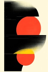 Vibrant Digital Painting: Bold Geometric Abstract Art Illustration. AI Generated