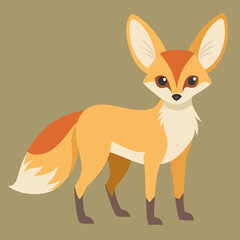Obraz premium red fox cartoon