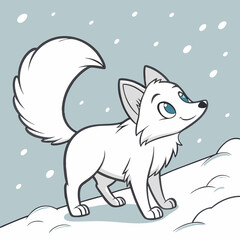 Obraz premium wolf in the snow