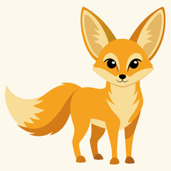 fox cartoon isolated on white