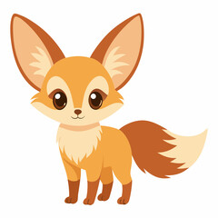 fox cartoon isolated on white