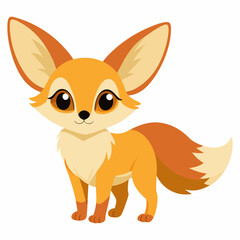 Obraz premium fox cartoon isolated on white