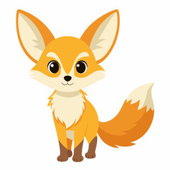 Fototapeta premium fox cartoon isolated on white