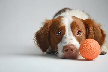 Brittany Spaniel Rolling Toy Ball